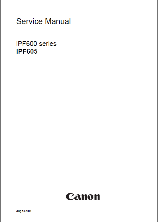 Canon iPF600 605 Service Manual-1